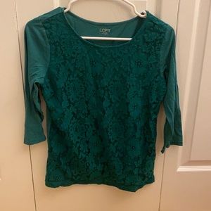 Loft bottle green, full sleeve shirt , small